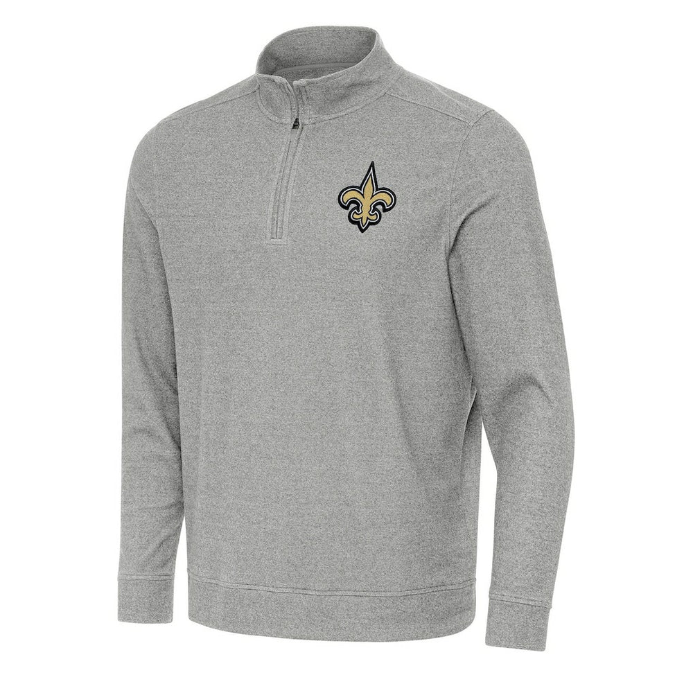 New Orleans Saints Antigua Subtle Quarter-Zip Top | NFL New