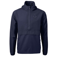 Boston Red Sox Cutter & Buck Charter Eco Recycled Anorak Half-Zip Hoodie Jacket - MLB Jackets