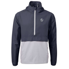 New York Yankees Cutter & Buck Charter Eco Recycled Anorak Half-Zip Hoodie Jacket - MLB Jackets