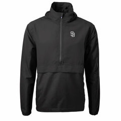 San Diego Padres Cutter & Buck Charter Eco Recycled Anorak Half-Zip Hoodie Jacket - MLB Jackets