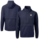 Milwaukee Brewers Cutter & Buck Charter Eco Recycled Anorak Half-Zip Hoodie Jacket - MLB Jackets