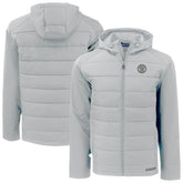 Milwaukee Brewers Cutter & Buck Evoke Hybrid Eco Softshell Recycled Full-Zip Hooded Jacket - MLB Jackets