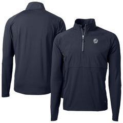 New York Yankees Cutter & Buck Adapt Eco Hybrid Raglan DryTec Quarter-Zip Jacket - MLB Jackets