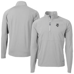 Minnesota Twins Cutter & Buck Adapt Eco Hybrid Raglan DryTec Quarter-Zip Jacket - MLB Jackets