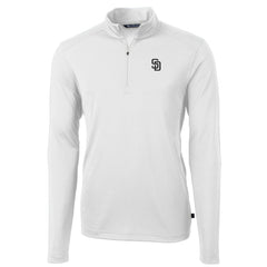 San Diego Padres Cutter & Buck Virtue Eco Pique Quarter-Zip Jacket - MLB Jackets