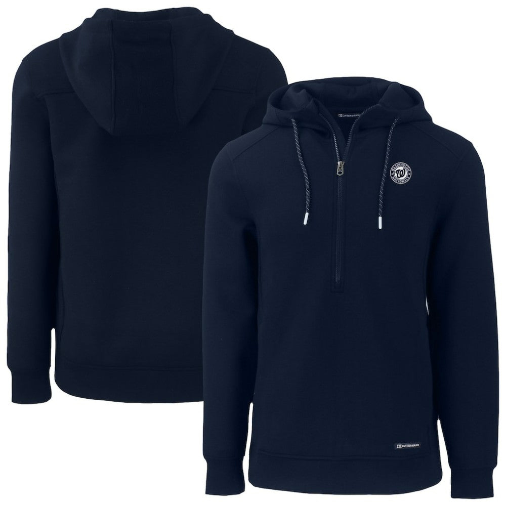 Washington Nationals Cutter & Buck Roam Eco Recycled Half-Zip Hoodie - MLB Hoodies