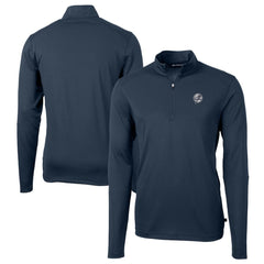New York Yankees Cutter & Buck Big & Tall Virtue Eco Pique Quarter-Zip Jacket - MLB Jackets