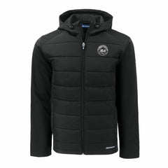 New York Mets Cutter & Buck Big & Tall Evoke Hybrid Eco Softshell Recycled Full-Zip Hooded PrimaLoft Jacket - MLB Jackets