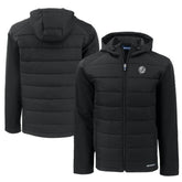 New York Yankees Cutter & Buck Big & Tall Evoke Hybrid Eco Softshell Recycled Full-Zip Hooded PrimaLoft Jacket - MLB Jackets