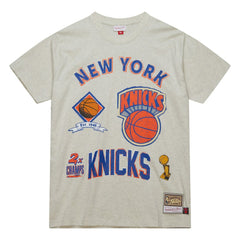 Oatmeal New York Knicks Hardwood Classics Legacy Defined Retro Championship T-Shirt | NBA