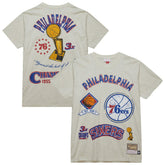 Oatmeal Philadelphia 76ers Hardwood Classics Legacy Defined Retro Championship T-Shirt | NBA