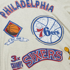 Oatmeal Philadelphia 76ers Hardwood Classics Legacy Defined Retro Championship T-Shirt | NBA