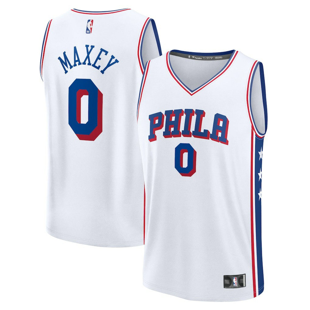 White Tyrese Maxey Philadelphia 76ers Youth Fast Break Replica Player Jersey | NBA