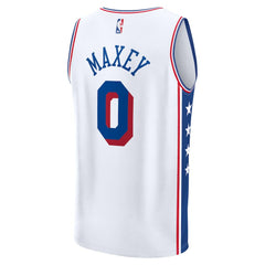 White Tyrese Maxey Philadelphia 76ers Youth Fast Break Replica Player Jersey | NBA