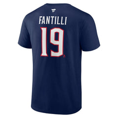 Adam Fantilli Columbus Blue Jackets Fanatics Authentic Stack Name & Number T-Shirt - NHL T-shirts