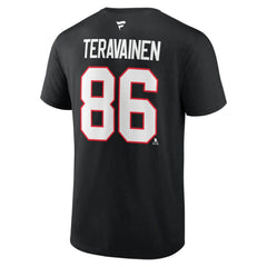 Teuvo Teravainen Chicago Blackhawks Fanatics Authentic Stack Name & Number T-Shirt - NHL T-shirts