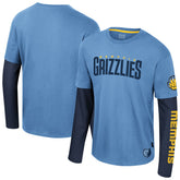Light Blue Memphis Grizzlies Stadium Essentials Unisex Spectator 2fer Long Sleeve T-Shirt | NBA