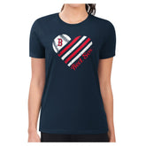 Boston Red Sox G-III 4Her by Carl Banks Women's Super-Slim Fit Lightweight Heart Graphic T-Shirt - MLB T-shirts