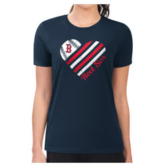 Boston Red Sox G-III 4Her by Carl Banks Women's Super-Slim Fit Lightweight Heart Graphic T-Shirt - MLB T-shirts