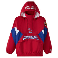Montreal Canadiens OVO x Starter Half-Zip Hooded Jacket - NHL Jackets