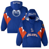 Edmonton Oilers OVO x Starter Half-Zip Hooded Jacket - NHL Jackets