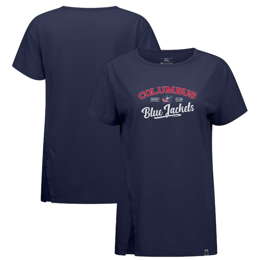 Columbus Blue Jackets Levelwear Women's Influx Ice Wall T-Shirt - NHL T-shirts
