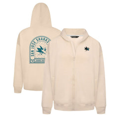 San Jose Sharks Levelwear Uphill Stained Glass Full-Zip Hoodie Jacket - NHL Hoodies