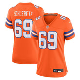 Denver Broncos Mark Schlereth Women's Mile High Collection 1977 Throwback Retired Player Game Jersey | NFL New