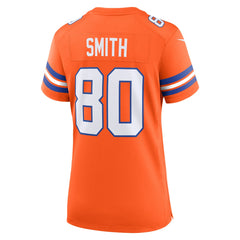 Denver Broncos Rod Smith Women's Mile High Collection 1977 Throwback Retired Player Game Jersey | NFL Hot