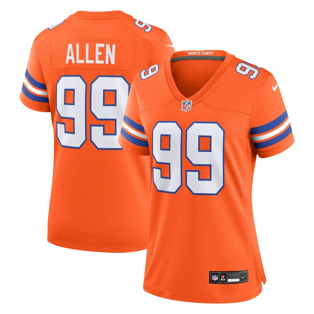 Denver Broncos Zach Allen Women's Mile High Collection 1977 Throwback Player Game Jersey | NFL US