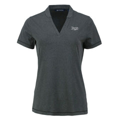 Tampa Bay Rays Cutter & Buck Women's Forge Stretch Blade DryTec V-Neck Polo - MLB