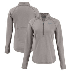 Atlanta Braves Cutter & Buck Women's Peshastin Eco Fleece Recycled Raglan Half-Zip Top - MLB Tops