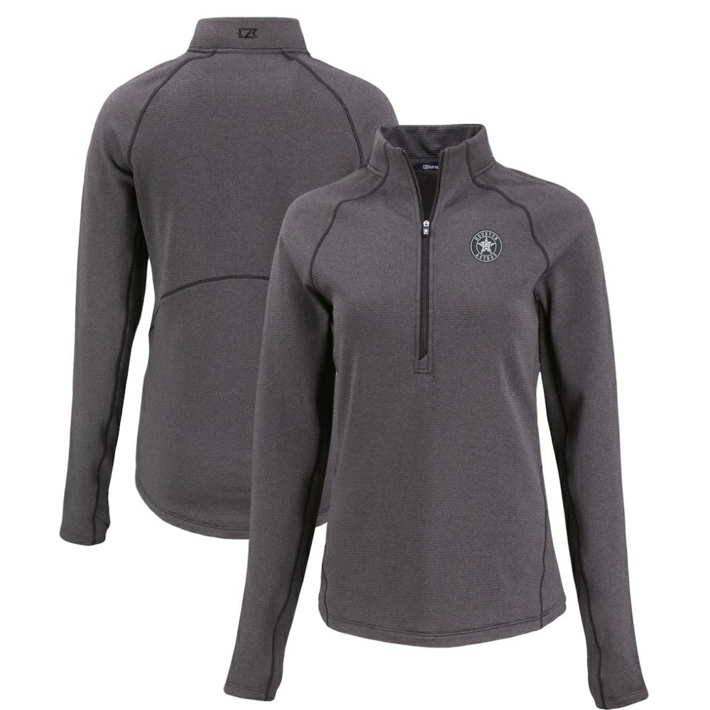 Houston Astros Cutter & Buck Women's Peshastin Eco Fleece Recycled Raglan Half-Zip Top - MLB Tops