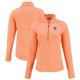 New York Mets Cutter & Buck Women's Peshastin Eco Fleece Recycled Raglan Half-Zip Top - MLB Tops