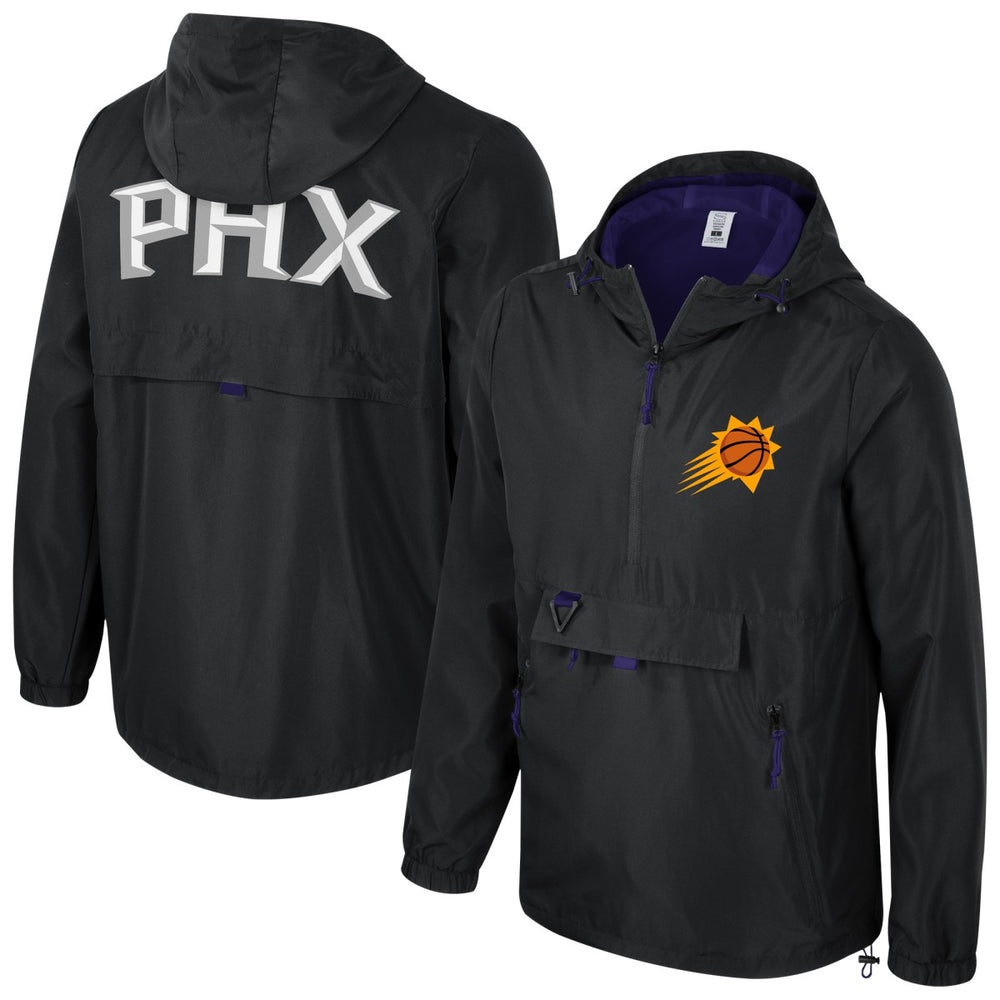 Black Phoenix Suns Stadium Essentials Unisex Compete Quarter-Zip Windbreaker Jacket | NBA