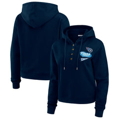 Tennessee Titans WEAR by Erin Andrews Women's Plus Size Waffle Hoodie Pullover Top | NFL New