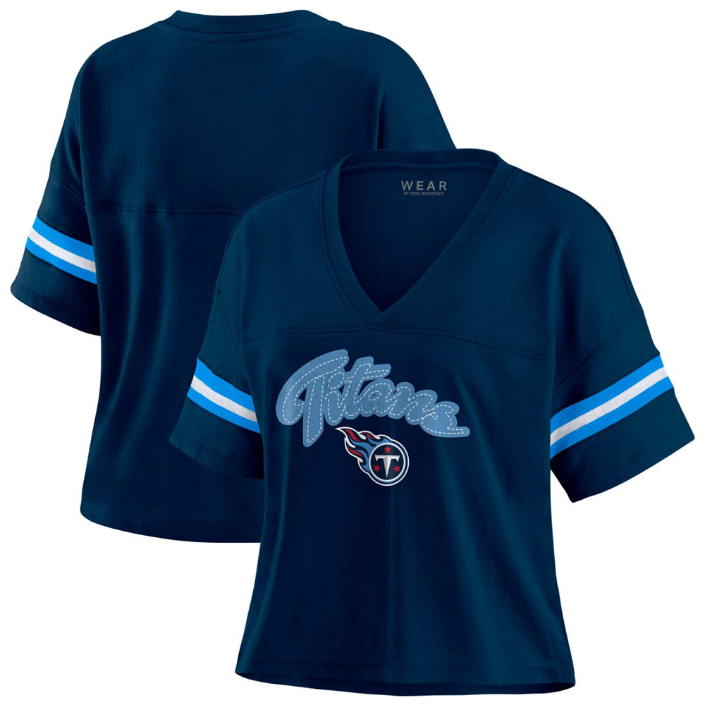 Tennessee Titans WEAR by Erin Andrews Women's Plus Size Color Block Boxy T-Shirt | NFL On sale