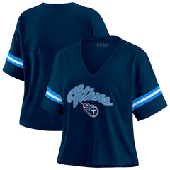 Tennessee Titans WEAR by Erin Andrews Women's Plus Size Color Block Boxy T-Shirt | NFL On sale