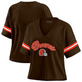 Cleveland Browns WEAR by Erin Andrews Women's Plus Size Color Block Boxy T-Shirt | NFL Discount