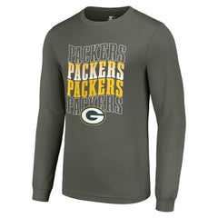 Green Bay Packers Starter Team Name Graphic Long Sleeve T-Shirt | NFL New