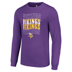 Minnesota Vikings Starter Team Name Graphic Long Sleeve T-Shirt | NFL New