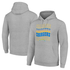 Los Angeles Chargers Starter Four Team Name Logo Fleece Pullover Hoodie | NFL Discount