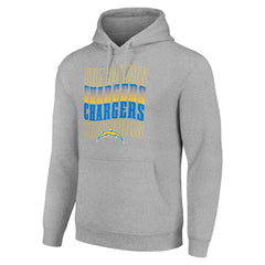 Los Angeles Chargers Starter Four Team Name Logo Fleece Pullover Hoodie | NFL Discount