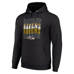 Baltimore Ravens Starter Four Team Name Logo Fleece Pullover Hoodie | NFL Online