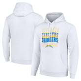 Los Angeles Chargers Starter Four Team Name Logo Fleece Pullover Hoodie | NFL New