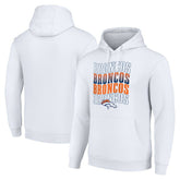 Denver Broncos Starter Four Team Name Logo Fleece Pullover Hoodie | NFL Near me