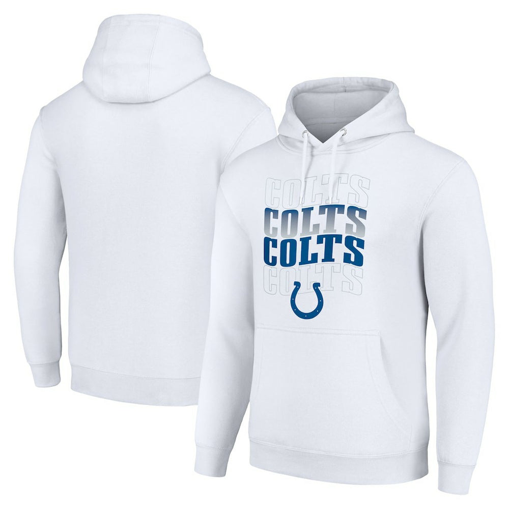 Indianapolis Colts Starter Four Team Name Logo Fleece Pullover Hoodie | NFL Near me