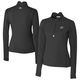 Detroit Lions Cutter & Buck Women's Traverse Stretch Quarter-Zip Pullover Top | NFL Discount