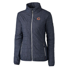 Chicago Bears Cutter & Buck Women's Rainier PrimaLoft Eco Insulated Full-Zip Puffer Jacket | NFL Outlet