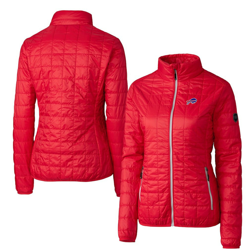 Buffalo Bills Cutter & Buck Women's Rainier PrimaLoft Eco Insulated Full-Zip Puffer Jacket | NFL Sale